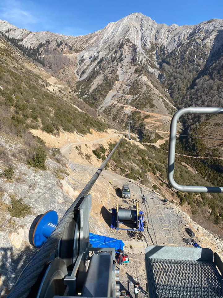 Düziçi Teleferik Projesinde 53 mm çekici ana halatın imalatı tamamlandı