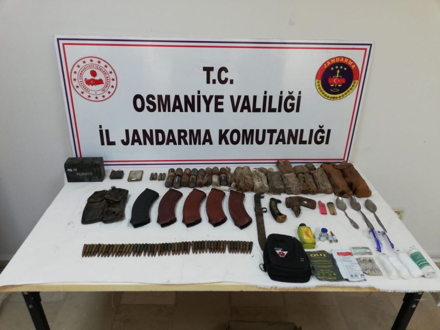 AMANOSLAR'DA PKK'YA AİT ÇOK SAYIDA MÜHİMMAT ELE GEÇİRİLDİ