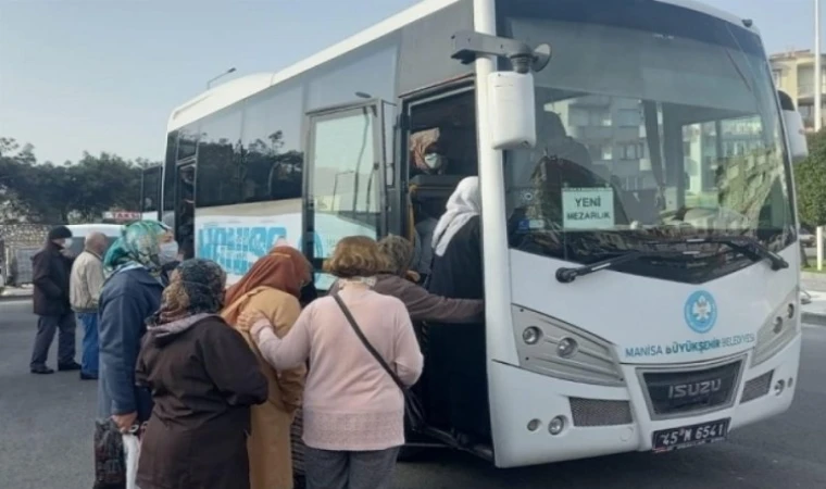 Manisa’da kandilde mezarlıklara ücretsiz ulaşım