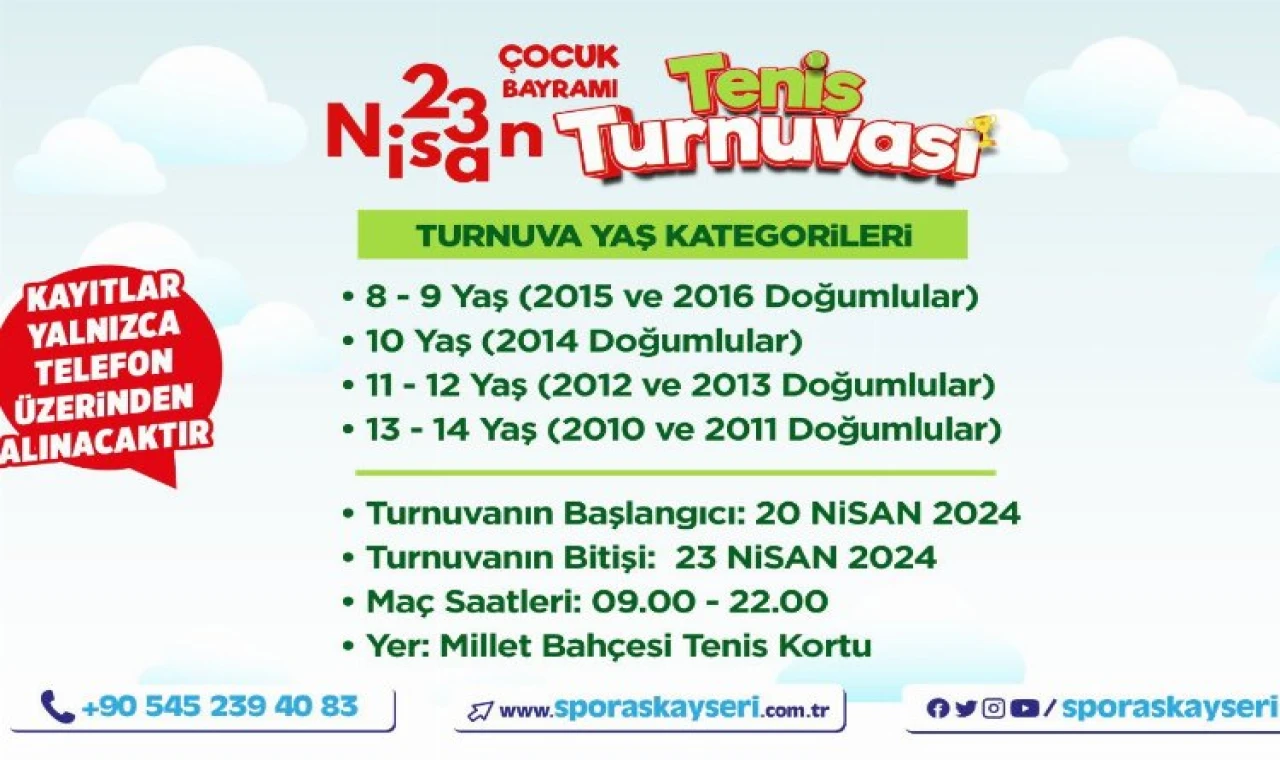 Kayseri’de 23 Nisan’a özel turnuva