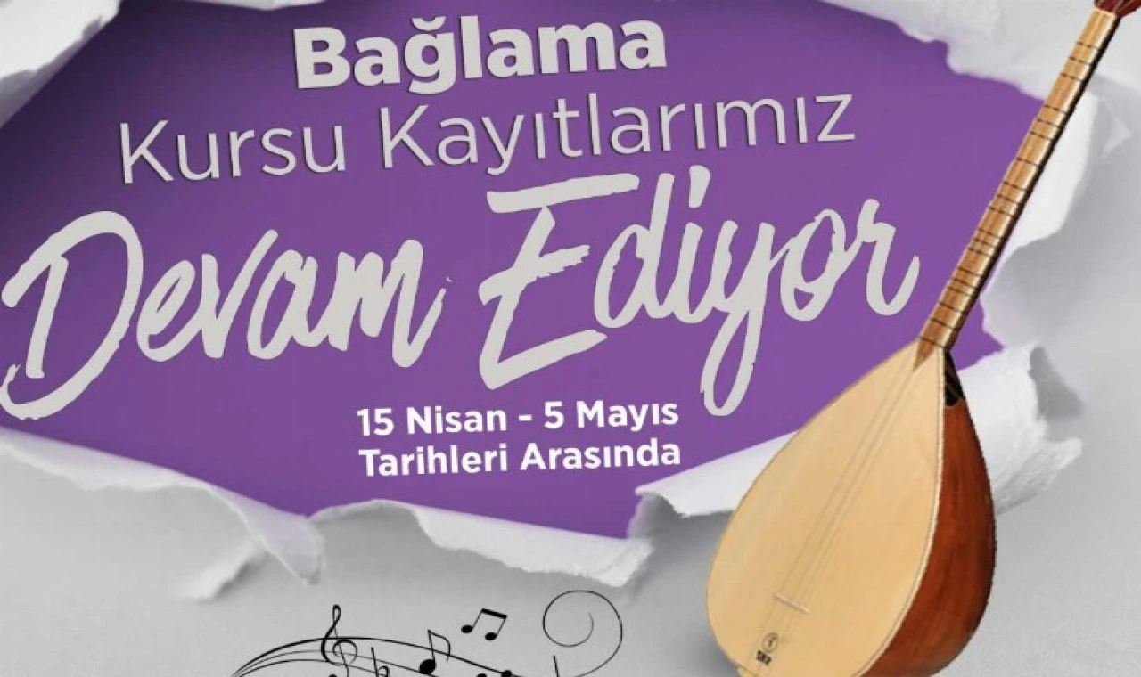 Talas Musiki Cemiyeti’nde bağlama kursu